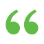 Green quotation marks on black background.